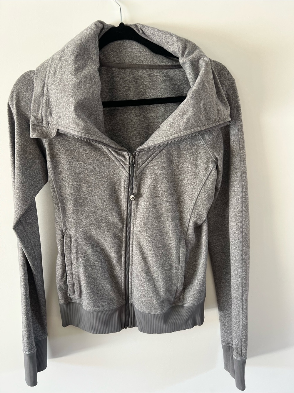 Lululemon Heather Gray Zip-Up Hoodie Jacket